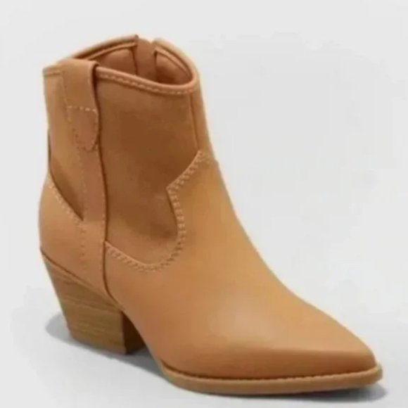 Women's Kay Western Boots Tan Brown - Universal Thread™ - Picture 1 of 4